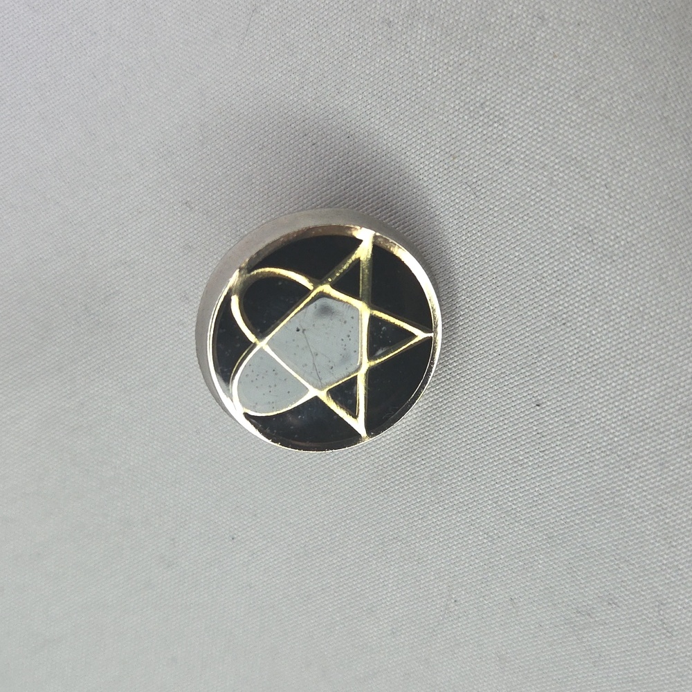 Enamel Heartagram Pin Vintage Early 2000s Silver Gold Men Or Women